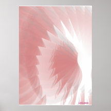 Rosa celestial de la protección angelical de las a poster