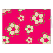 Rosa color de rosa Lotus del kimono Tarjeton