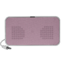 Rosa con los puntos blancos simples altavoz de viajar