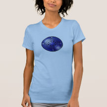 Rosa de compás azul camisetas