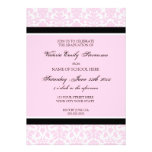 Rosa de encargo de la tarjeta de la invitación de 