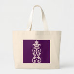 Rosa de Fleur en púrpura Bolsas De Mano