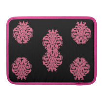 Rosa de la madreselva del damasco del nouveau del  funda para macbooks