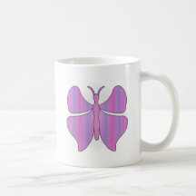 Rosa de la mariposa tazas