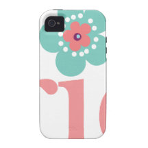 Rosa de la novia y flor de la turquesa iPhone 4/4S funda