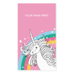 ROSA DE LA TARJETA DE VISITA DEL UNICORNIO
