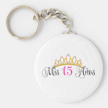 Rosa de la tiara del oro del Mis 15 Anos Quinceane Llavero
