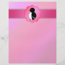 Rosa de lujo del pingüino tarjetas informativas