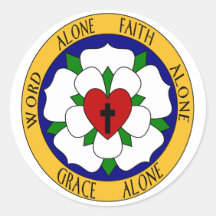 Rosa de Luther blanco y verde Etiqueta