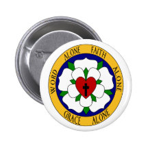 Rosa de Luther blanco y verde Pins