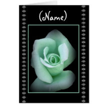 Rosa de VERDE MENTA CONOCIDO DE ENCARGO de la invi Tarjeta