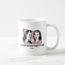 Rosa débil de Kung-Fu Tazas De Café