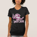 Rosa del cadete del espacio camisetas