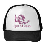 Rosa del cadete del espacio gorros  