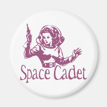 Rosa del cadete del espacio imanes para frigoríficos
