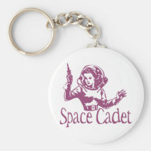 Rosa del cadete del espacio llaveros