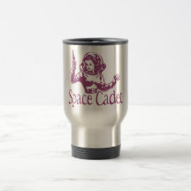 Rosa del cadete del espacio tazas de café
