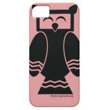 Rosa del caso del iPhone del búho iPhone 5 Protectores