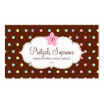 Rosa del chocolate de los lunares de la panadería  tarjeta de visita