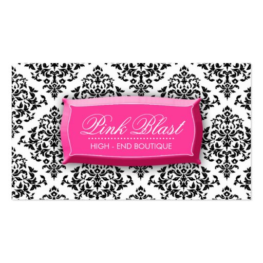 rosa del damasco el | Hott de la ráfaga 311-Pink Plantilla De Tarjeta De Visita