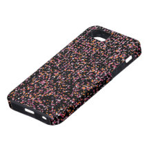 Rosa del diseño geométrico en el iphone negro 5 iPhone 5 Case-Mate cobertura