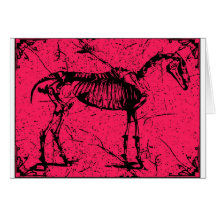 Rosa del esqueleto del caballo tarjeta