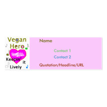 Rosa del héroe del vegano tarjeta de visita