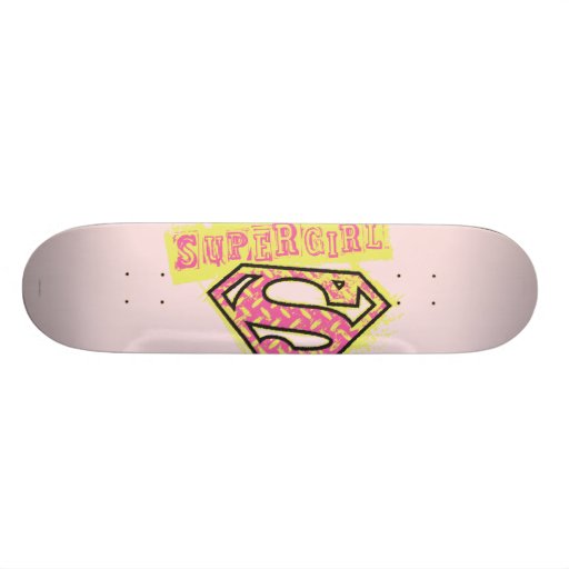 Rosa del logotipo del Grunge de Supergirl Tablas De Patinar