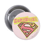 Rosa del logotipo del Grunge de Supergirl Pin