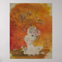 Rosa del pétalo poster