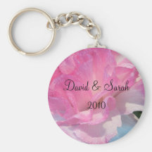 Rosa del regalo de boda llaveros personalizados