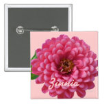 Rosa del Zinnia Pins