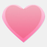 Rosa dos del pegatina del corazón