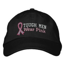 Rosa duro del desgaste de hombres - cáncer de pech gorra de beisbol