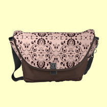 Rosa elegante y damasco de Brown bolsas messenger