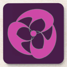 Rosa espiral creciente retro de Triquerta Posavasos De Bebida