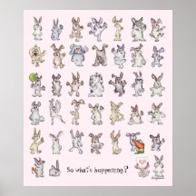 Rosa lindo del poster del cuarto de niños de la de
