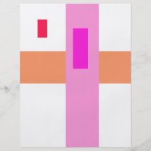 Rosa mínimo geométrico del arte abstracto flyer personalizado