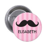 Rosa negro conocido personalizado del bigote del m pin