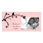 Rosa negro y blanco de la tarjeta floral elegante  tarjeta fotografica  