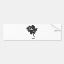 rosa negro y rojo pegatina de parachoque