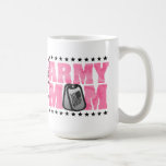 Rosa orgulloso Camo de la mamá del ejército Taza