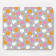 Rosa retro Mousepad del equipaje