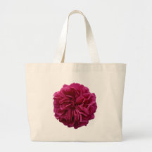 Rosa rojo con volantes del jardín inglés del país bolsas lienzo