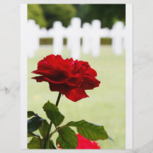 Rosa rojo en el cementerio tarjetones
