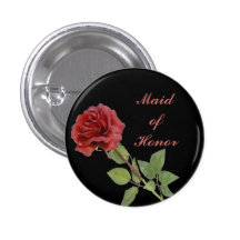 Rosa rojo en negro pins