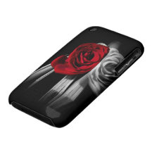 Rosa rojo hermoso en libro iPhone 3 Case-Mate carcasa
