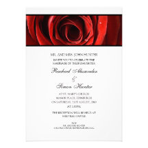 Rosa rojo hermoso que casa Invitiation - blanco Anuncios