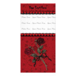 Rosa rojo muerto tarjetas fotograficas personalizadas
