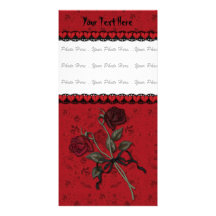 Rosa rojo muerto tarjetas fotograficas personalizadas